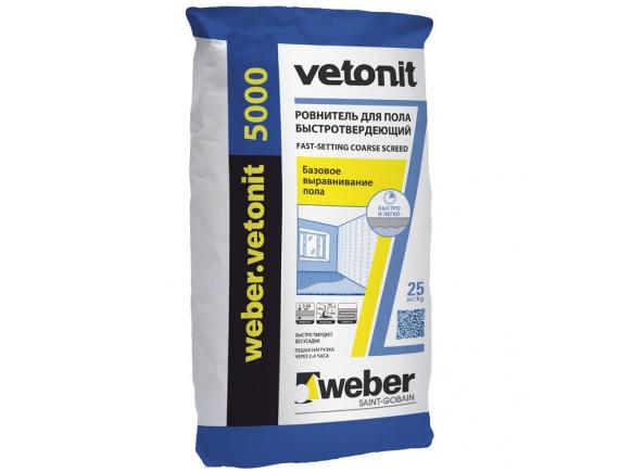 Ровнитель для пола Weber-Vetonit/Вебер-Ветонит 5000 25 кг